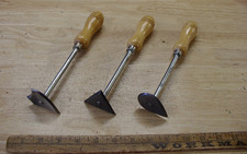 3 Wooden Handle Cabinet Scrapers,Shave Hooks,Made In Taiwan,10" QAL,XLINT,READ!