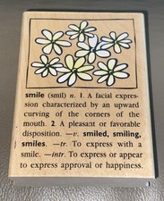 Hero Arts Smile Dictionary Design Large Rubber Stamp G2436