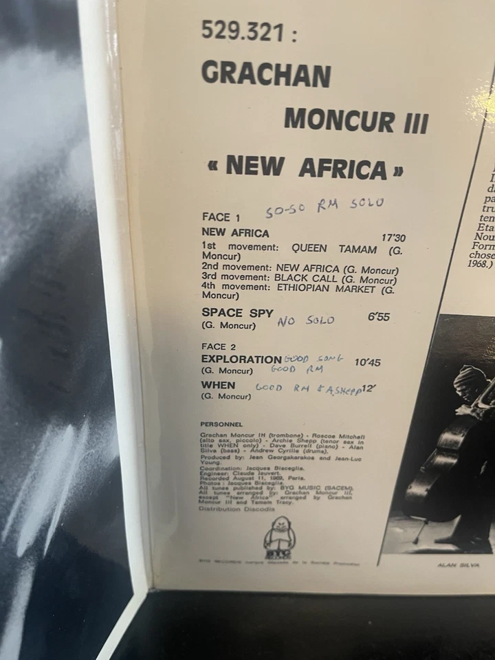 Grachan Moncur III New Africa Gatefold 1st French Pressing 1969 - Image 3 of 4