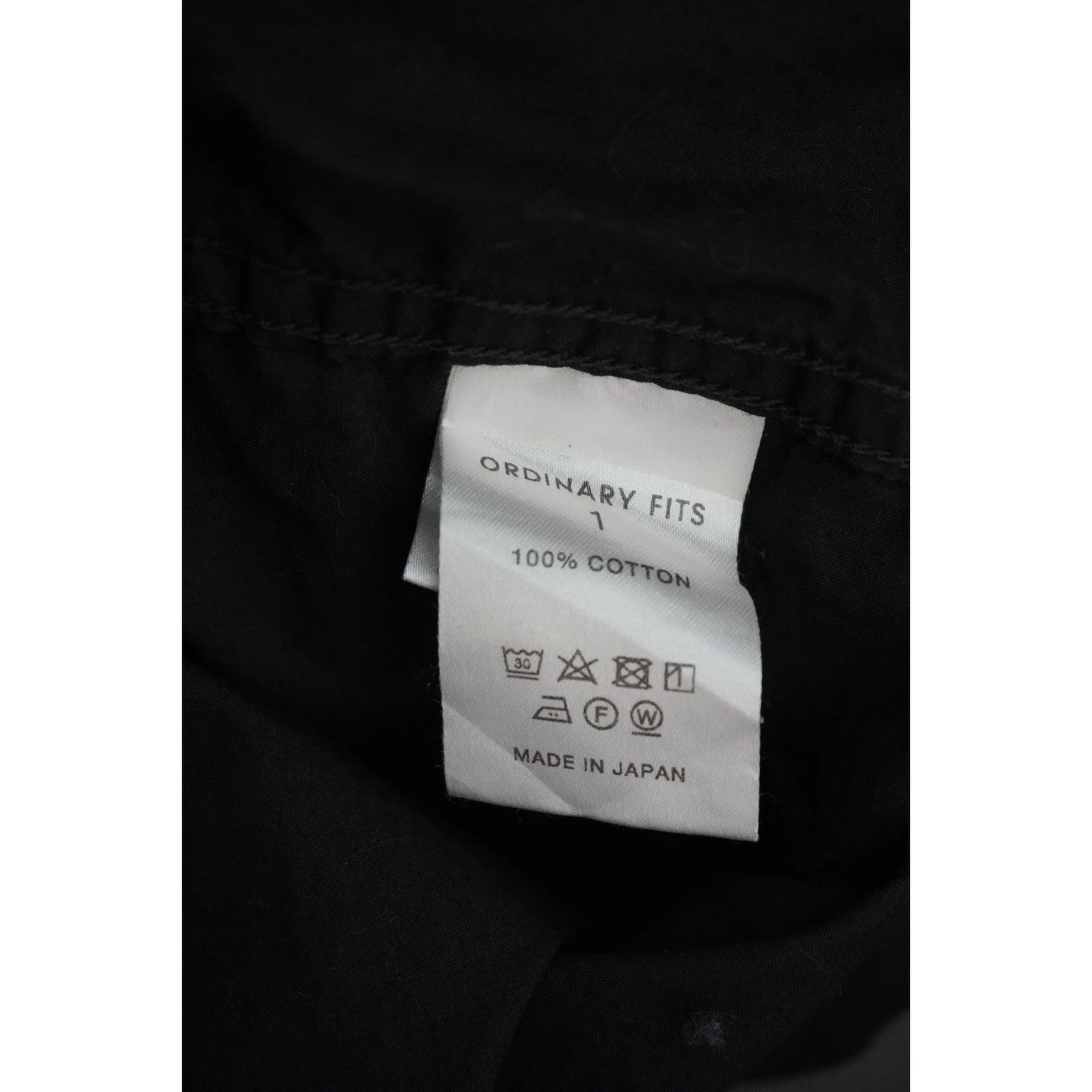 Ordinary Fits Quilt Deli Coat Mens 1 Black Cotton Japanese Shop Workwear Jacket - product detail image 6