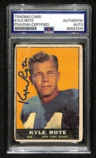 Kyle Rote Signed/Auto 1961 TOPPS Card #87 New York Giants PSA/DNA 201532