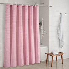 Pink Shower Curtain   Luxury 72"W x 72"L Pack of 1 05. Baby Pink- Waffle