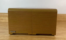 Vintage TEAC Cassette Tape Storage Cabinet 2 Drawer Faux Wood Grain Taiwan