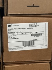3M Controltac IJ180CV3-10 Graphic Film w Comply Adhesive - 54"x50 yd - White NEW