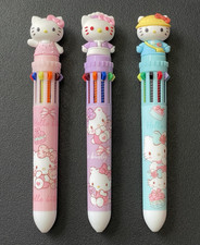Hello Kitty 10 Color Retractable Pens  SET OF 3  