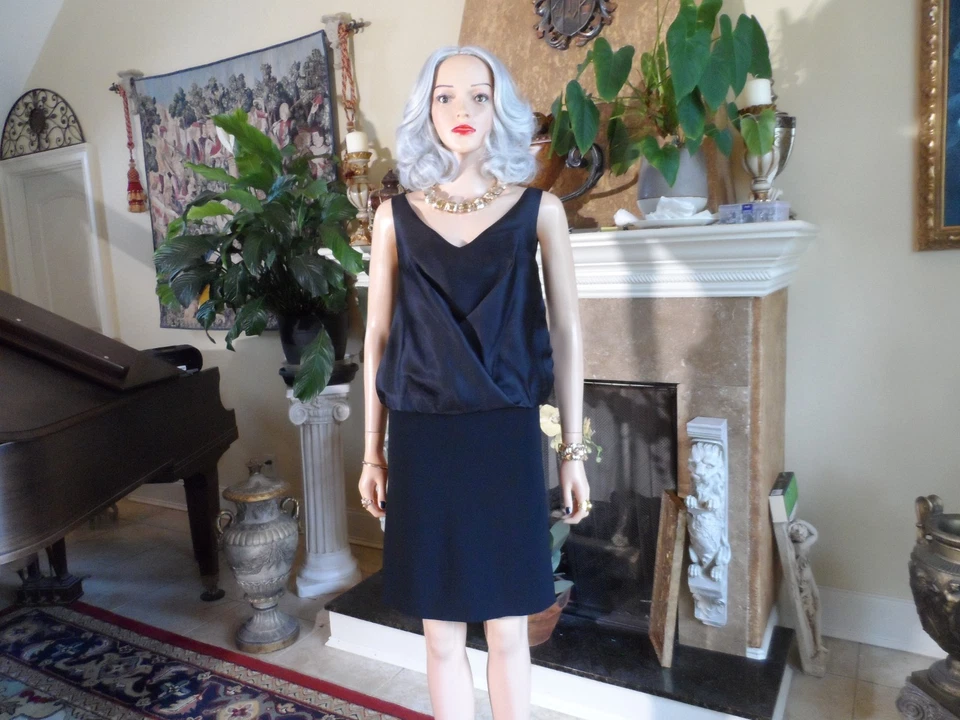 New Moschino CheapandChic Black Silk Blend Sheath Dress Size US 6 - Image 4 of 4