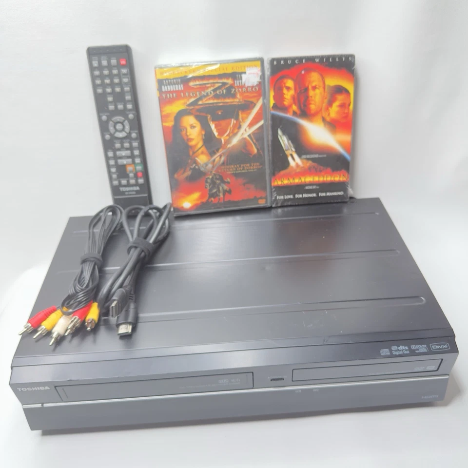 Toshiba DVR620KU DVD Recorder VHS Player VCR Combo HDMI Remote Cables Tested - Image 2 of 4