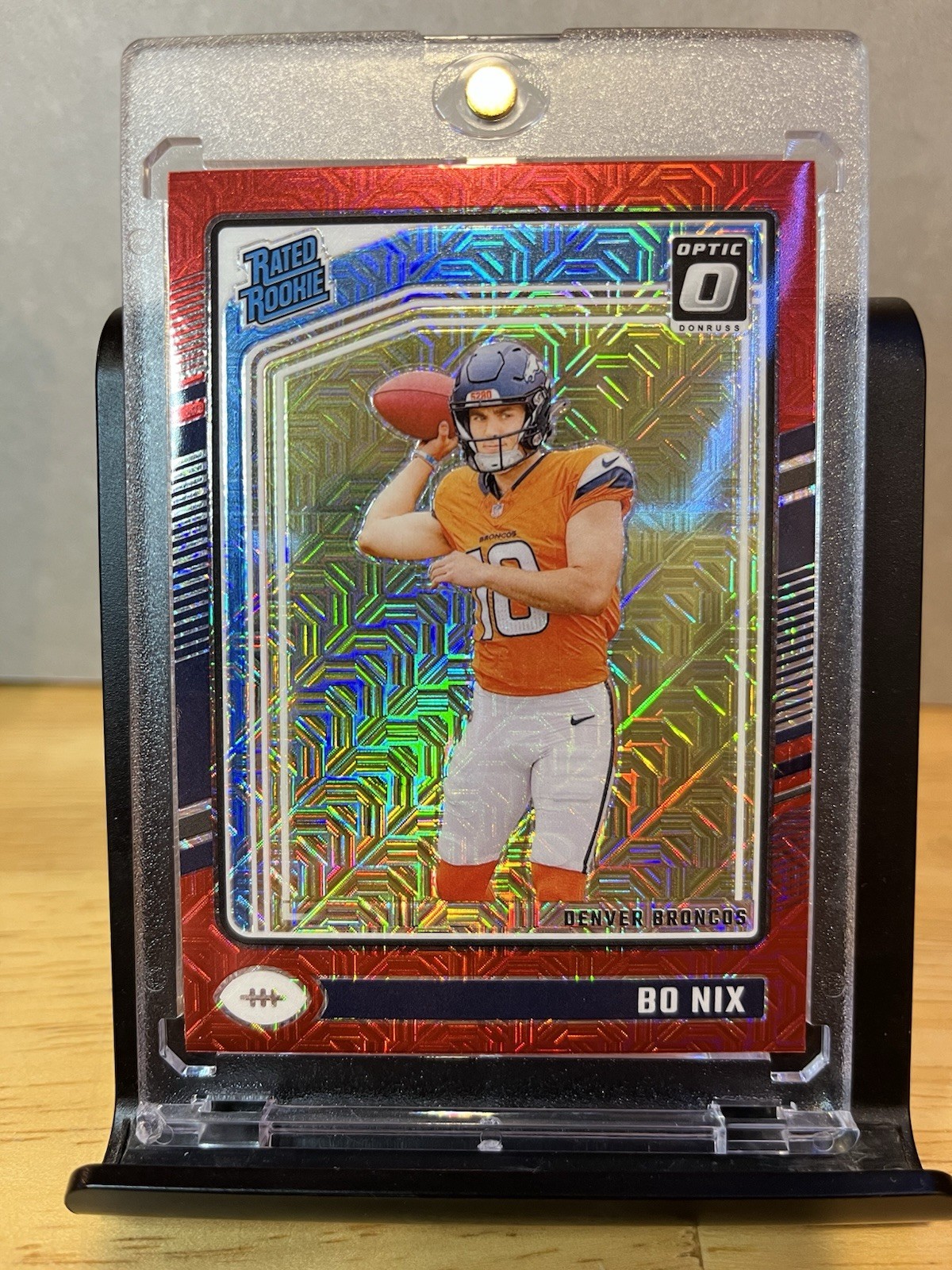2024 Panini Donruss Optic - Rated Rookie Bo Nix #209 Red Mojo Prizm (RC)