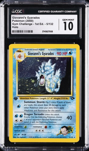 Giovanni's Gyarados (1st Edition) graded CGC 10 for sale on eBay