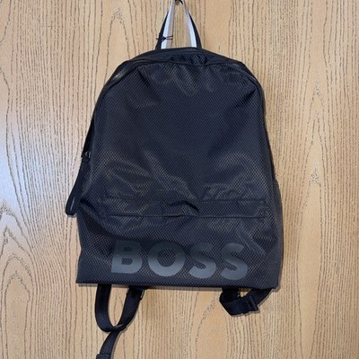 Hugo Boss Logo Pixel Mens Backpack -Black NWT