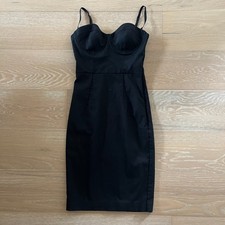 Marciano Black Structured Corset Dress sz 4