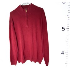 Roundtree  Yorke Red Maroon Polo Sweater Men's Large
