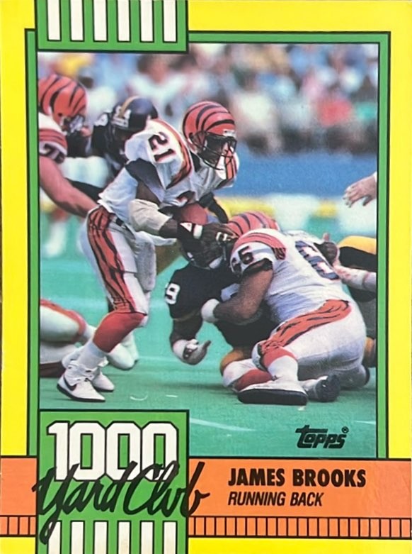 1990 Topps 1000 Yard Club#12 James Brooks