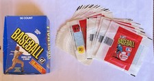 1981 DONRUSS BASEBALL CARD EMPTY WAX  STORE DISPLAY BOX and 36 EMPTY WRAPPERS