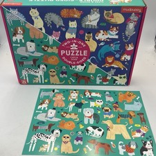 Mudpuppy "Cats Dogs" Double-Sided 100 Piece Kids Glossy And Matte Puzzle