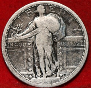 1917 Type I Philadelphia Mint Silver Standing Liberty Quarter