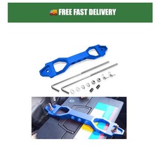 Aluminum Battery Hold Down Set with J Bolts Blue - Universal Car Battery Bracket