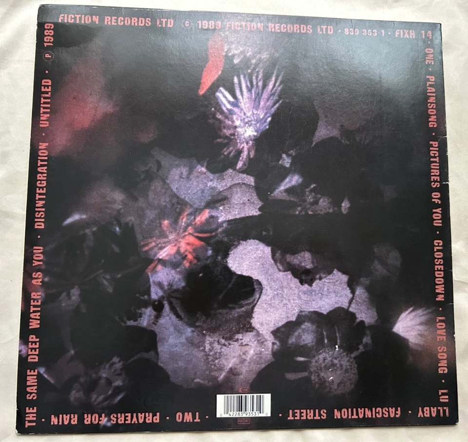 THE CURE ~Original 1989 1st Press Germany DISINTEGRATION Vinyl LP~ FIXH14 VG/VG+ - Image 3 of 4