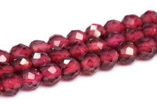 2MM Red Mozambique Garnet Beads AAA Natural Gemstone Faceted Round Loose Bead