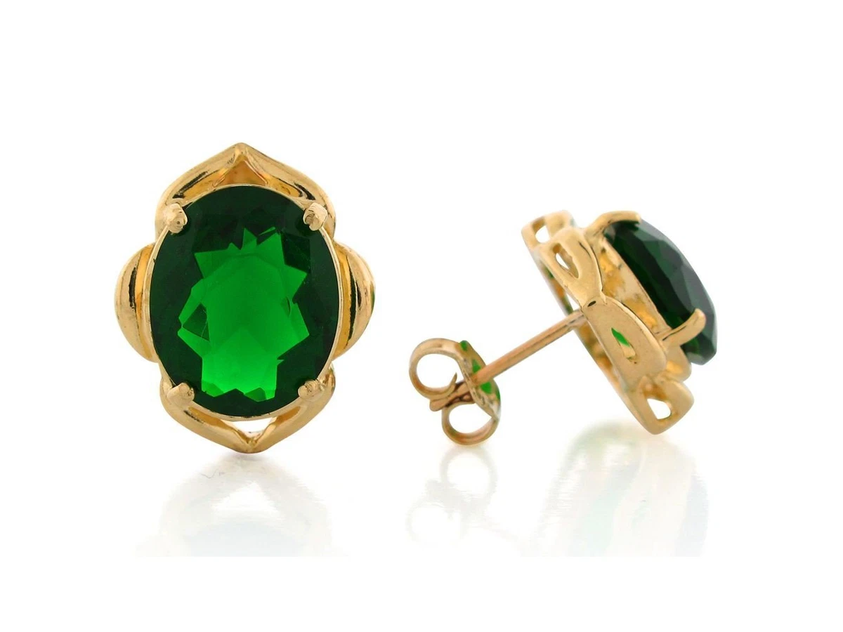 Emerald birthstone earrings store