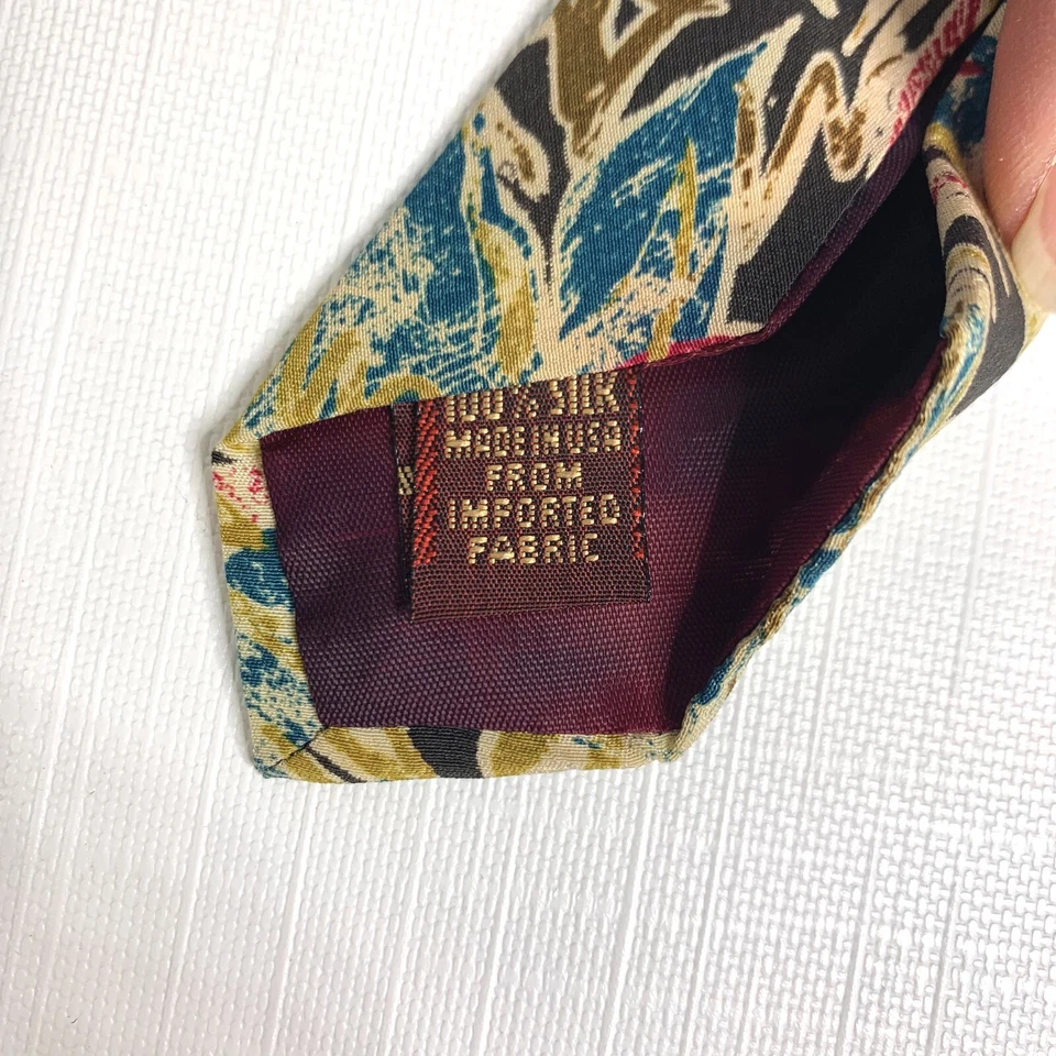 Corbata de Seda Chaps Ralph Lauren Para Hombres Hecha en EE. UU. Negocios Formal Trabajo Preppy De Colección Foto 4 de 4