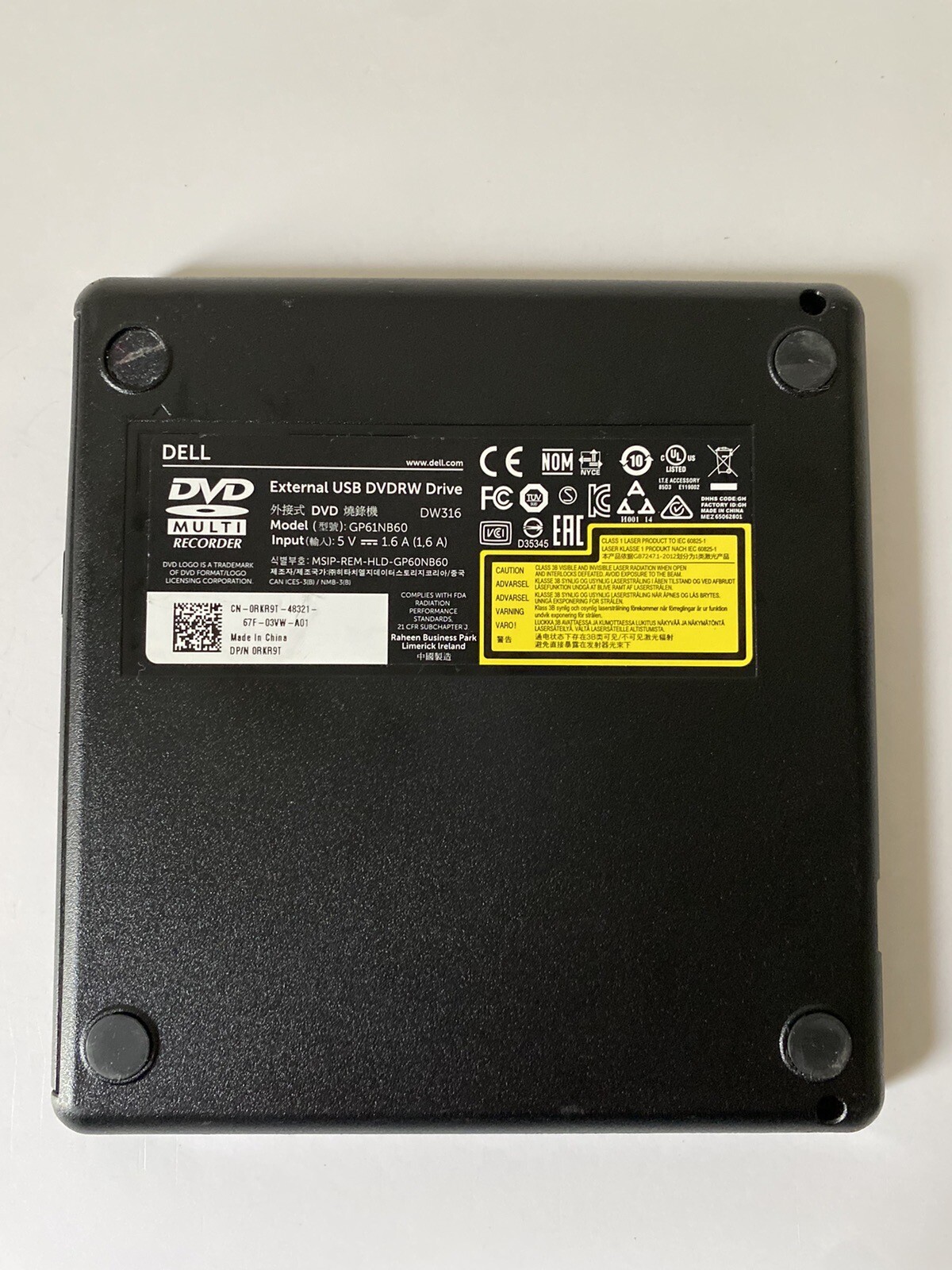 Dell DW316 External USB Slim DVD Drive 884116288473 eBay