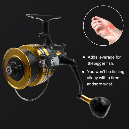 Ryabt 76mm Power Handle for Penn Spinfisher 650SS Reel Left Hand Plug and Play - Picture 3 of 5