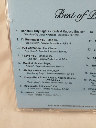 Best Of Paradise, Vol. 1 - CD - RARE Various HAWAIIAN ARTISTS! 🌺🌺🌺🌺 - Picture 3 of 6