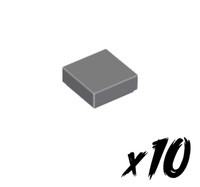 10X Lego 3070 • 1X1 Tile • Fliese • Dunkelgrau • Dark Bluish Gray