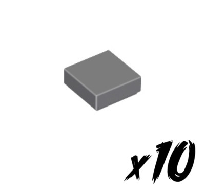 10x LEGO 3070   1x1 Tile   Fliese   dunkelgrau   Dark Bluish Gray