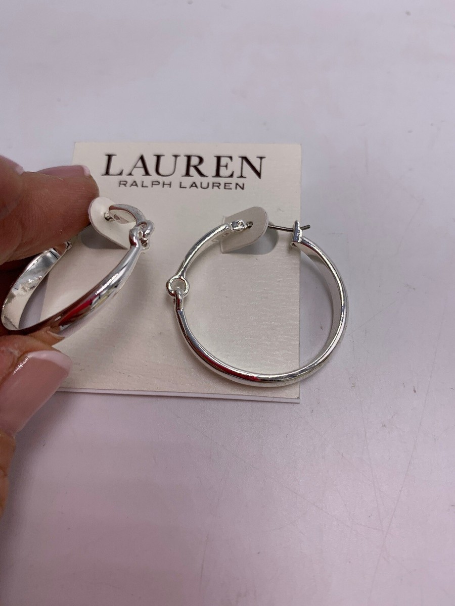 Lauren Ralph Lauren ★【イヤリング】Interlocking Hoop $35 Lauren Ralph lauren silver tone interlocking hoop