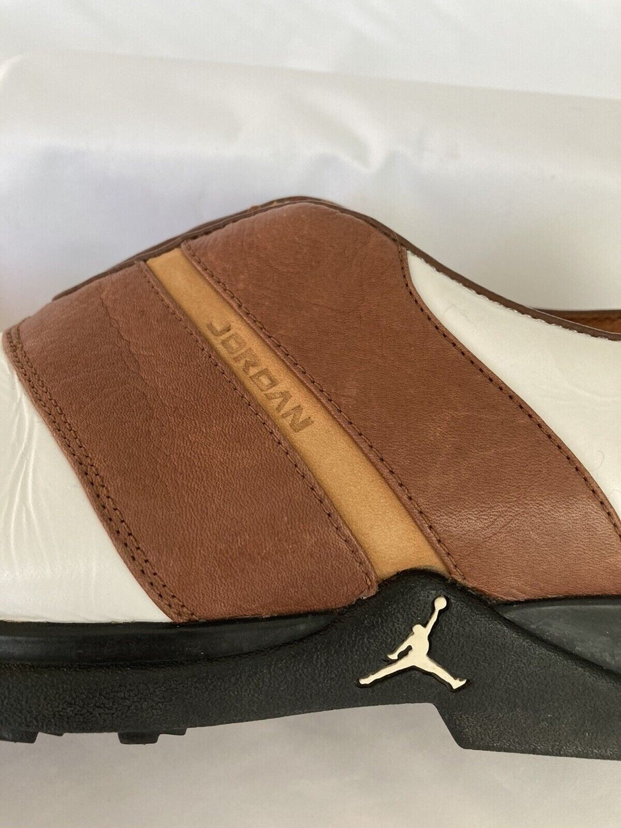 Nike Air Jordan White Leather Golf Shoes Par 23 Mens Size  display picture 2