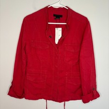 SANCTUARY NEW Safari Jacket Women M Red Pocke...