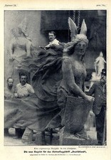 Die neue Bugzier f&uuml;r das Flottenschiff  Deutschland Prof. E. Boermel Bildd.1907