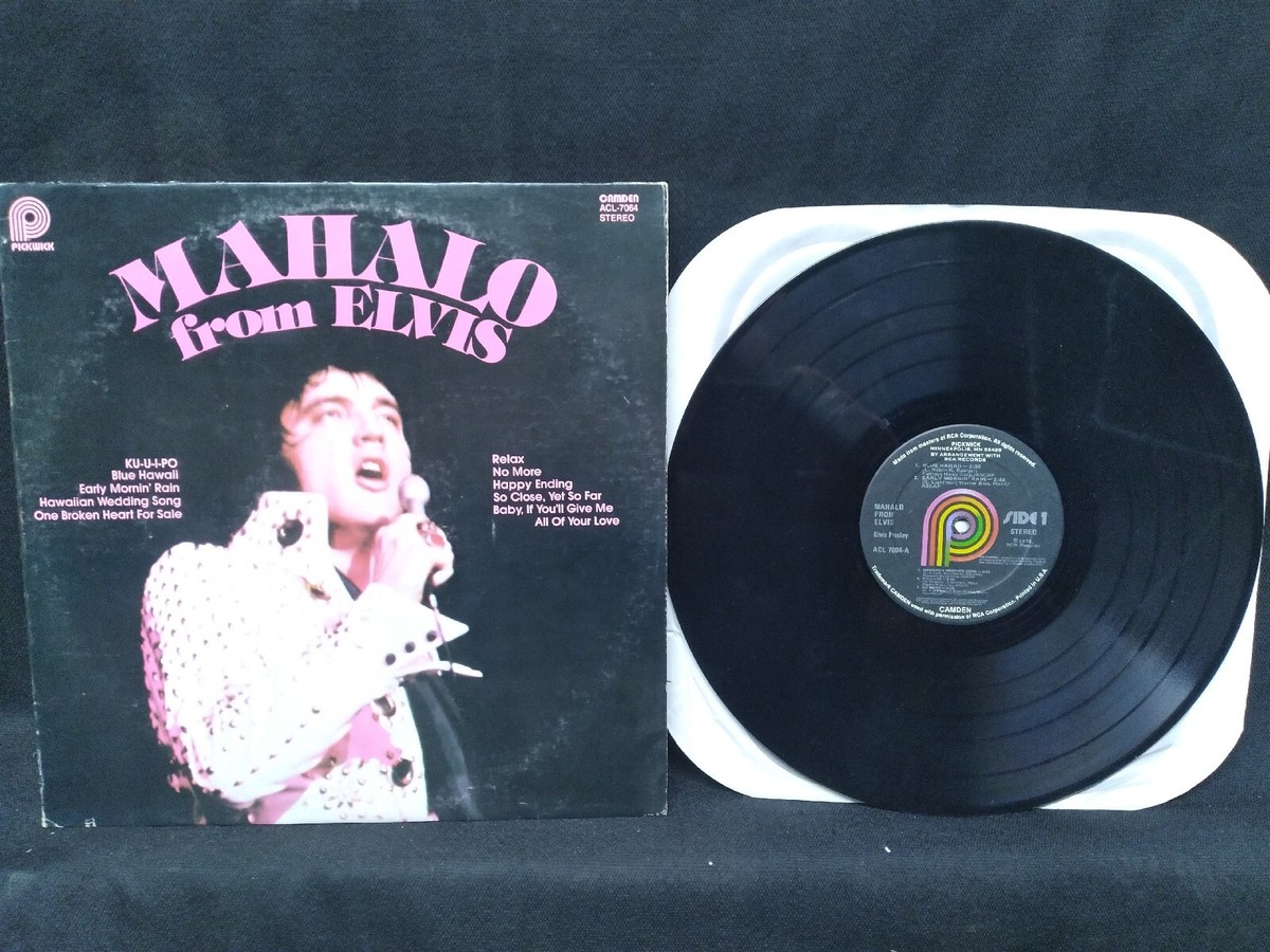 Elvis Presley Mahalo From Elvis Vinyl LP Pickwick records ACL-7064