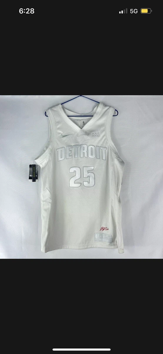 Derrick Rose #25 Men's Embroidered Basketball Jersey, Detroit Pistons New Season Sleeveless Basketball Uniform, Breathable Polyester Sportswear grey-XXL: Buy Online at Best Price in UAE