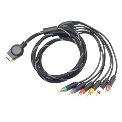Premium Component AV Cable (6 Feet) High Resolution for PS3 PS2, 1.8m, 6ft