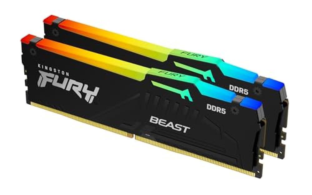 (TG. 16GB) Kingston FURY Beast Nero RGB EXPO 16GB 6000MT/s DDR5 CL30 DIMM Memori