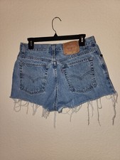 Vintage USA-Made Levi's Women's Cutoff Denim Shorts Size 12 Misses - Retro Style