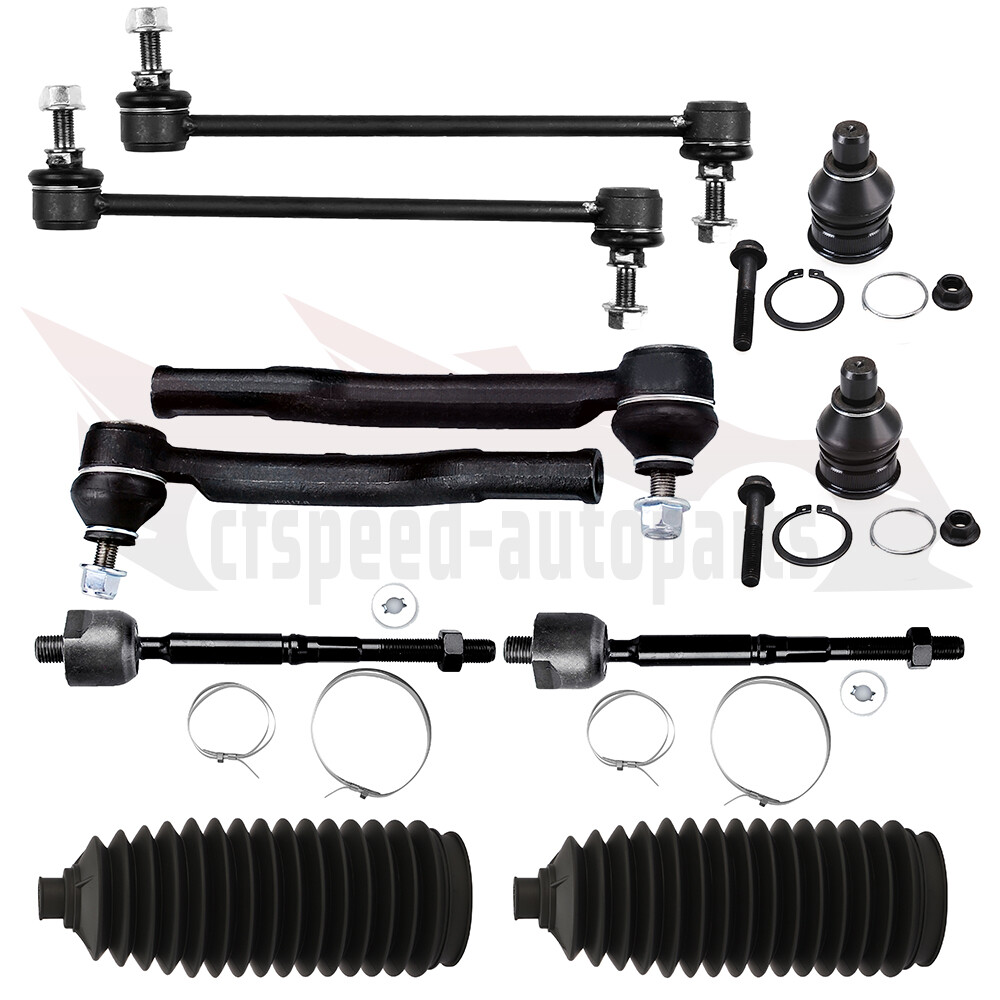 2007-2012 Nissan Versa 10PCS Front Suspension Kit Tie Rods Ball Joints Sway Bars