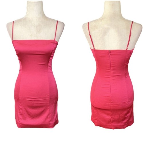 LN Aritzia Sunday Best Pink Shimmer Satin Mini Dress - 2 - Picture 1 of 16