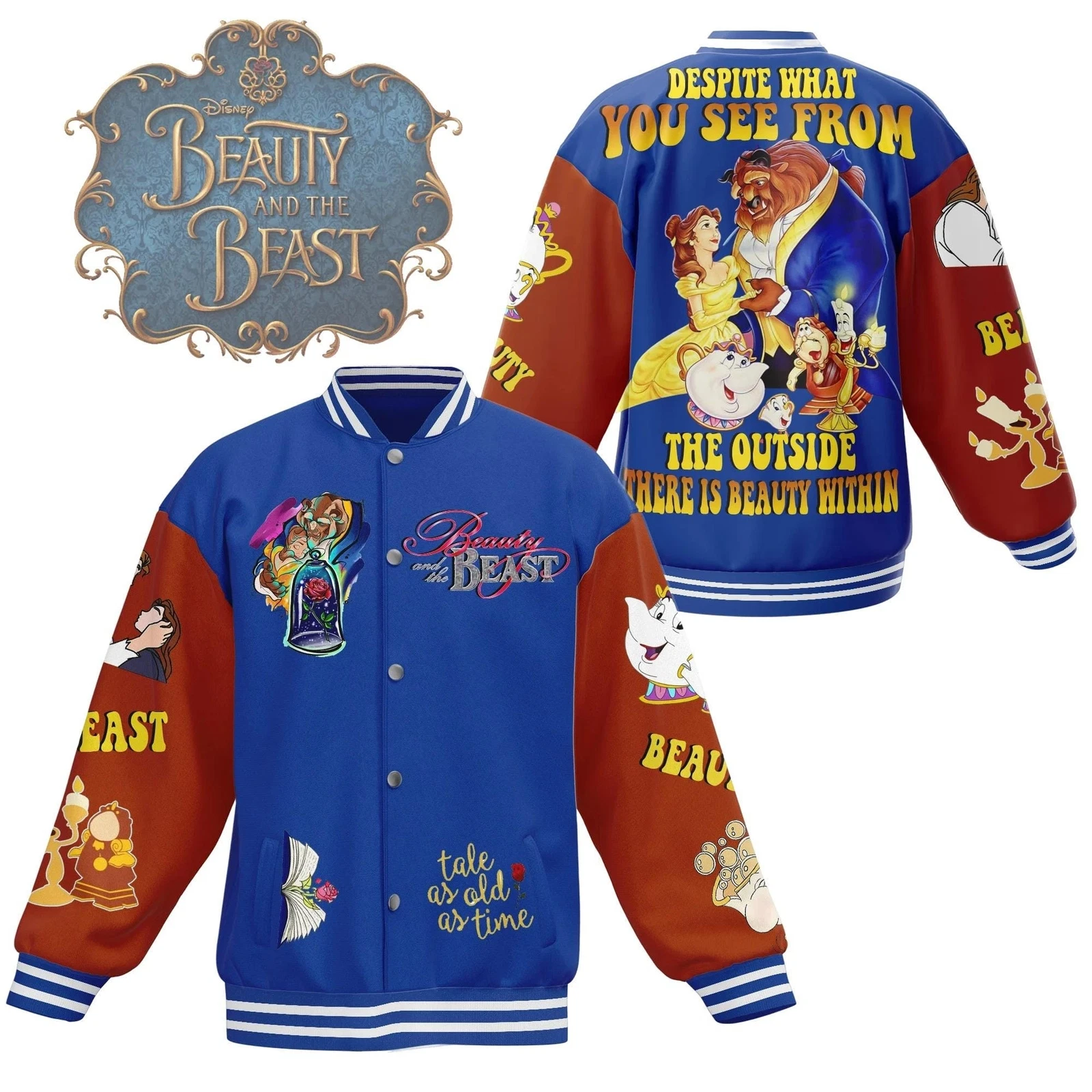 Beauty And The Beast Despite WhatYou See From The Outside Baseball Jacket