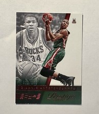 2014-15 Prestige Giannis Antetokounmpo Red Foil Bonus Shots SP  #'d 021/199
