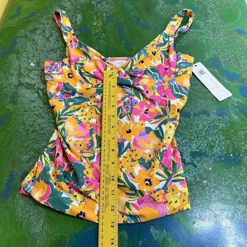 NWT Anne Cole Women's Tankini 32C/34B Floral Bikini Top NEW Underwire Multicolor - Picture 9 of 9