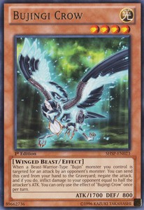 Bujingi Crow - SHSP-EN023 - Rare - Unlimited Edition x3 - Near Mint