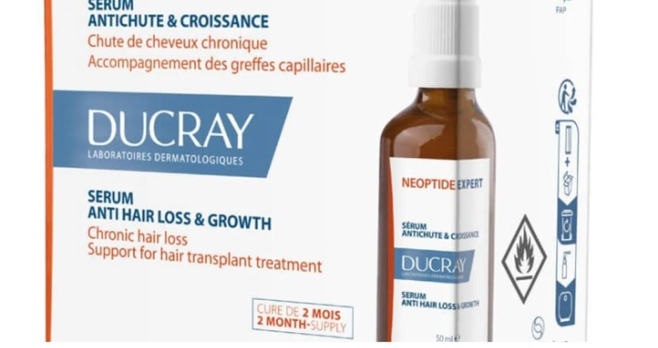 Ducray Neoptide Expert Suero Anti-Caída y Crecimiento Apoyo Cabello Sano Foto 2 de 4