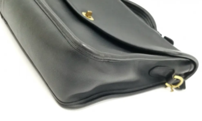 【希少】OLD COACH Dulles Bag leather black Coach D6C 5265 Vintage Lexington Black Briefcase/Laptop Bag W