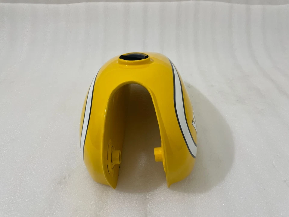 Tanque de combustible de gasolina Yamaha 1974 GT80 1973 GT1 GT MX acero pintado amarillo | apto para Foto 3 de 4