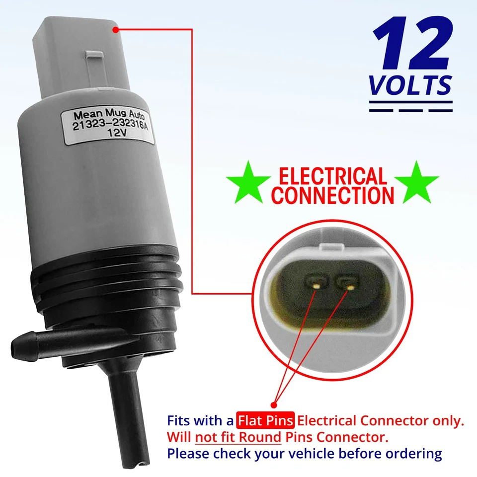 Насос омывателя лобового стекла Mean Mug для BMW | заменяет 67126934159, 67127302589 - Изображение 2 из 4