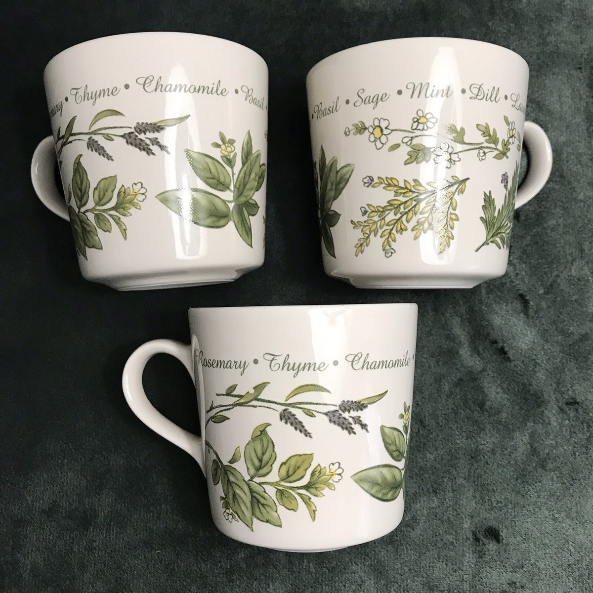 Corningware Corelle Cups Mugs Thymeless Herbs Coffee Tea